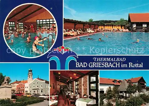 AK / Ansichtskarte Bad Griesbach Rottal Thermalbad Ortsmotiv mit Kirche Kat. Bad Griesbach i.Rottal
