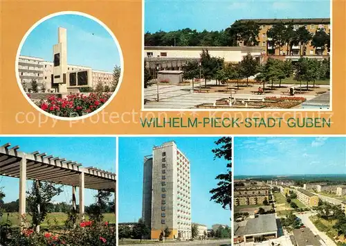 AK / Ansichtskarte Guben Wilhelm Pieck Stadt Monument Stadtpark Hochhaus WK Obersprucke Kat. Guben