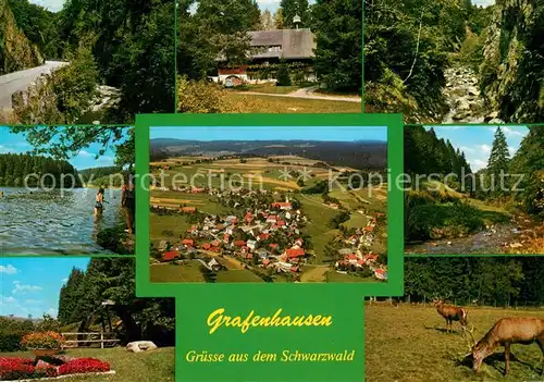 AK / Ansichtskarte Grafenhausen Schwarzwald Landschaftspanorama Natur Wild Fliegeraufnahme Kat. Grafenhausen