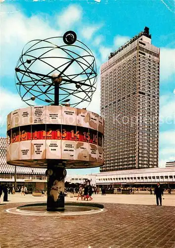 AK / Ansichtskarte Berlin Alexanderplatz Weltzeituhr Interhotel Stadt Berlin Hauptstadt der DDR Kat. Berlin