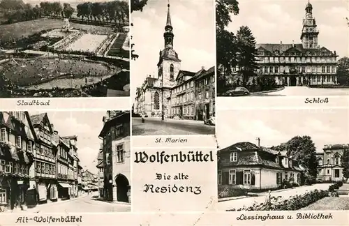 AK / Ansichtskarte Wolfenbuettel Schloss Stadtbad Lessinghaus Kat. Wolfenbuettel