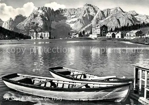 AK / Ansichtskarte Lago di Misurina Boote Panorama Kat. Italien