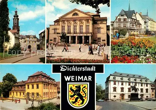 AK / Ansichtskarte Weimar Thueringen Schloss Deutsches Nationaltheater Markt Wittumspalais  Kat. Weimar
