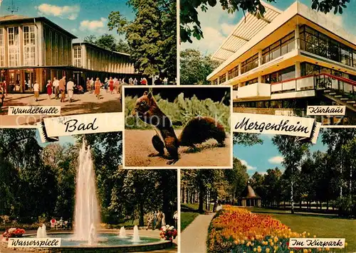 AK / Ansichtskarte Bad Mergentheim Wandelhalle Kurhaus Wasserspiele Kurpark  Kat. Bad Mergentheim