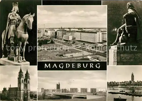 AK / Ansichtskarte Magdeburg Magdeburger Reiter Interhotel International Ottovon Guericke Denkmal Kat. Magdeburg