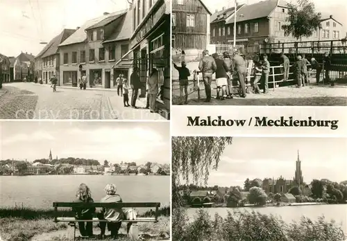 AK / Ansichtskarte Malchow Lange Strasse Drehbruecke Panorama Kat. Malchow Mecklenburg