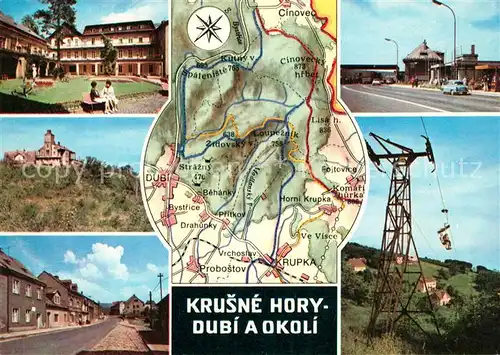 AK / Ansichtskarte Dubi Bergbahn Staatsgrenze DDR Hotel Komari Kat. Eichwald