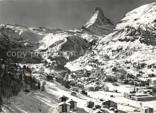 AK / Ansichtskarte Zermatt VS Matterhorn Winter Kat. Zermatt