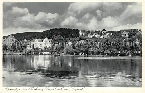 AK / Ansichtskarte Braunlage Gondelteich im Kurpark Kat. Braunlage Harz