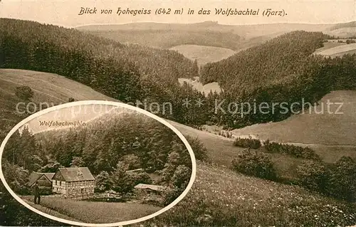 AK / Ansichtskarte Hohegeiss Harz Wolfsbachtal mit Wolfsbachmuehle Kat. Braunlage