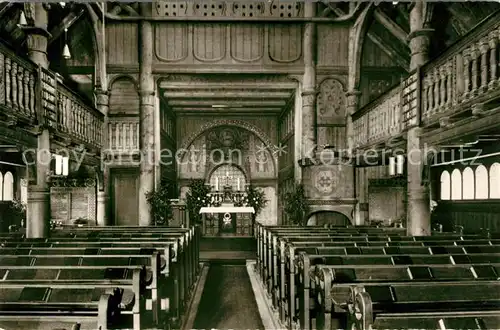 AK / Ansichtskarte Hahnenklee Bockswiese Harz Gustav Adolf Kirche Inneres Kat. Goslar