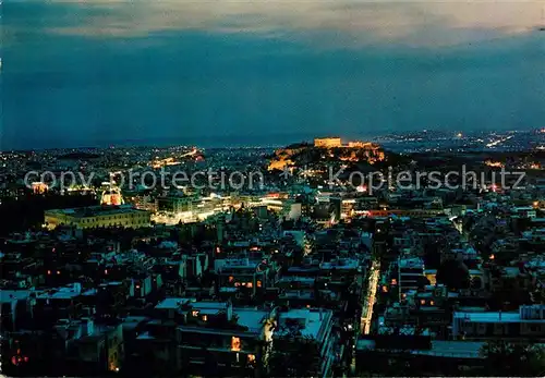 AK / Ansichtskarte Athenes Athen bei Nacht Kat. Griechenland