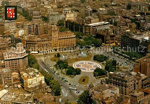 AK / Ansichtskarte Barcelona Cataluna Fliegeraufnahme Plaza Cataluna Kat. Barcelona