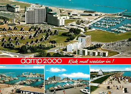 AK / Ansichtskarte Damp Ostseebad damp 2000 Europas Freizeit Sport  und Kurzentrum Fliegeraufnahme Hafen