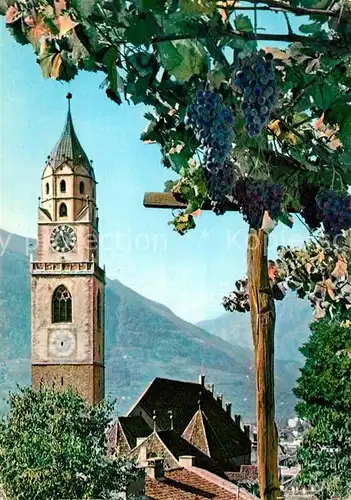 AK / Ansichtskarte Meran Merano Motiv mit Kirchturm