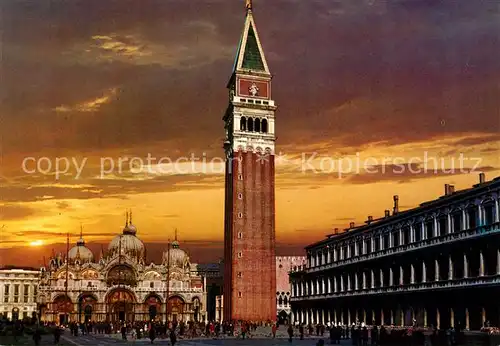 Venezia Venedig Sole pomeridiano sulla Piazza San Marco Kat. 