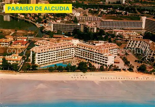 Puerto de Alcudia Apartamentos Paraiso Hotel Bocaccio Alcudia Club vista aerea Kat. Alcudia Mallorca
