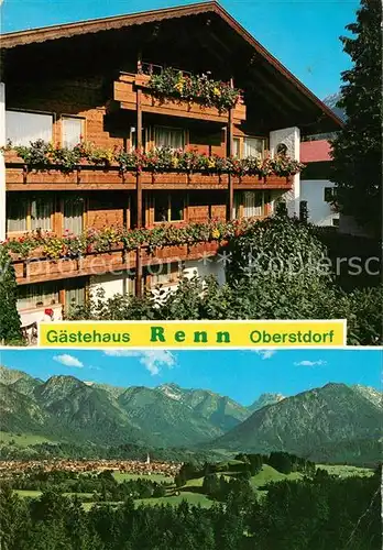 Oberstdorf Gaestehaus Renn Landschaftspanorama Alpen Kat. Oberstdorf