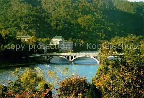 Canton China Landschaftspanorama Fluss Bruecke