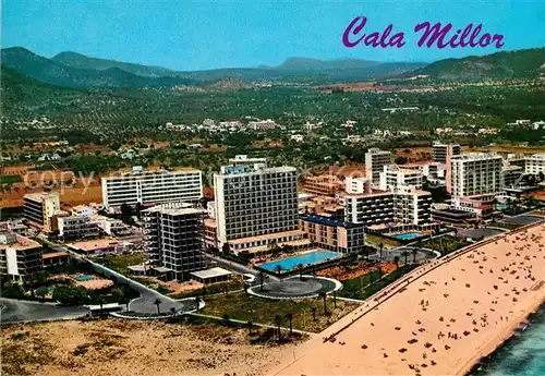 Cala Millor Mallorca Strand Hotels Fliegeraufnahme Kat. Islas Baleares Spanien