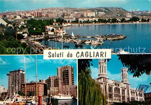 Cagliari Panorama Hafen Rathaus Kat. Cagliari