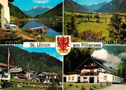 St Ulrich Pillersee Sommerfrische Blick zur Steinplatte Dorfmitte Latschenbad Latschenbrennerei Kat. St. Ulrich am Pillersee