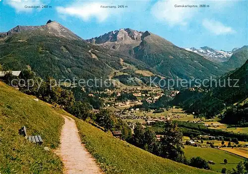 Bad Hofgastein Hoehenweg nach Badgastein Alpenpanorama Kat. Bad Hofgastein