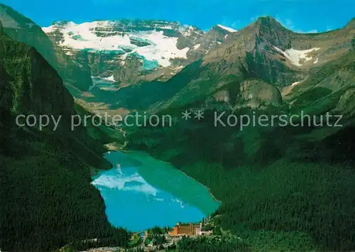 AK / Ansichtskarte Canadian Rockies Fliegeraufnahme Lake Louise Victoria Glacier Kat. Kanada