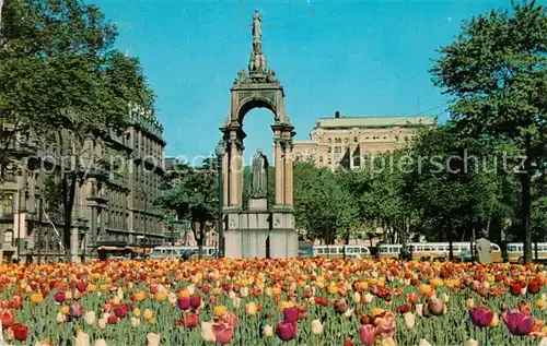 Montreal Quebec Boer War Monument Tulpen Dominian Square  Kat. Montreal
