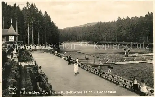 Hahnenklee Bockswiese Harz Kuttelbacher Teich Badeanstalt Kat. Goslar