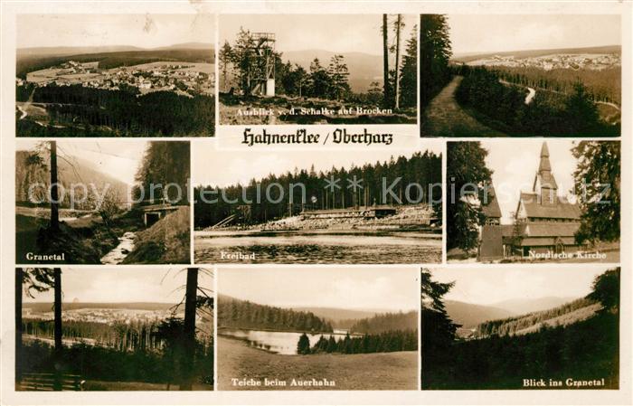 Hahnenklee Bockswiese Harz Panorama Brockenblick Freibad