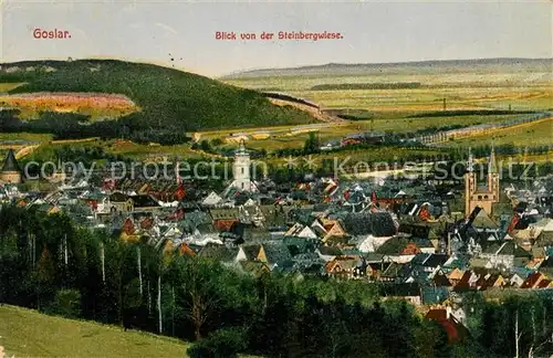 Goslar Blick von der Steinbergwiese Kat. Goslar