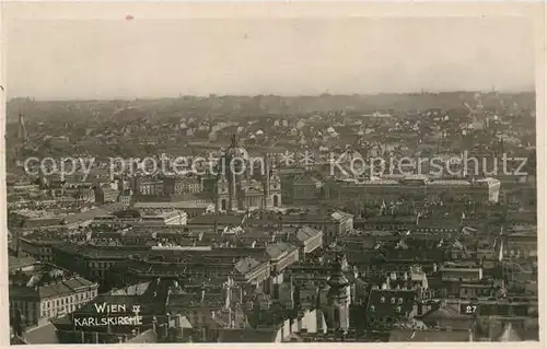 Wien Stadtblick mit Karlskirche Kat. Wien