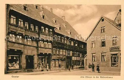 Goslar Alte Haeuser in der Baeckerstrasse Kat. Goslar