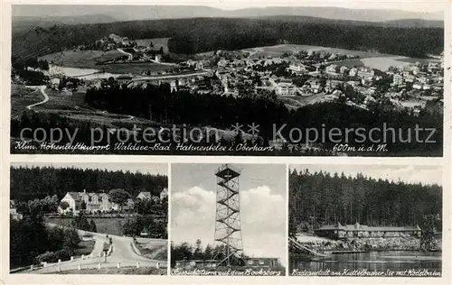 Hahnenklee Bockswiese Harz Panorama Aussichtsturm Bocksberg BAdeanstalt am Kuttelbacher See Kat. Goslar