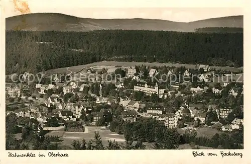 Hahnenklee Bockswiese Harz Blick vom Bocksberg Kat. Goslar