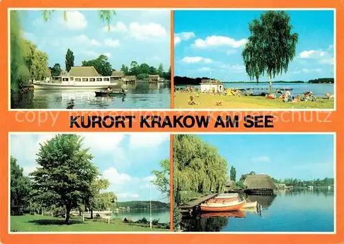 AK / Ansichtskarte Krakow See Badestrand Joernberg  Kat. Krakow See