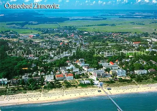 AK / Ansichtskarte Zinnowitz Ostseebad Insel Usedom Fliegeraufnahme