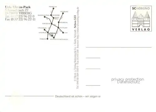 AK / Ansichtskarte Schonachbach Eble Uhren Park  Kat. Triberg im Schwarzwald