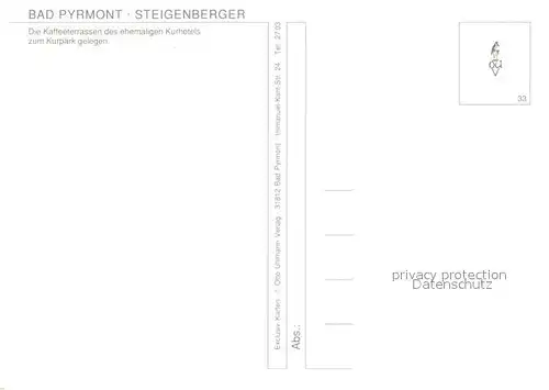 AK / Ansichtskarte Bad Pyrmont Kurhotel Steigenberger  Kat. Bad Pyrmont