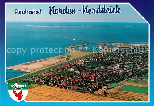 AK / Ansichtskarte Norden Norddeich Ostfriesland Fliegeraufnahme Kat. Norden