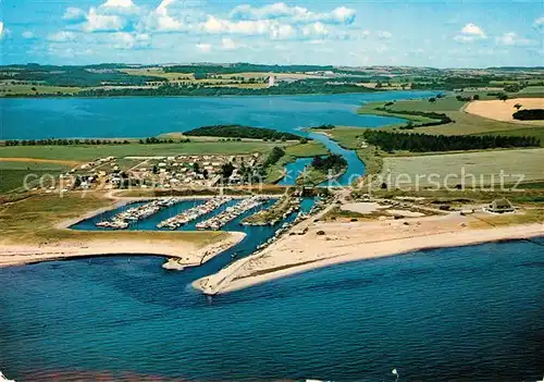 AK / Ansichtskarte Hohwacht Ostseebad Fliegeraufnahme Jachthafen Lippe Binnensee Kossaumuendung Kat. Hohwacht (Ostsee)