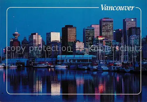 AK / Ansichtskarte Vancouver British Columbia Skyline Caol Harbour at night Kat. Vancouver