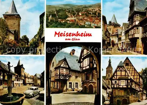 AK / Ansichtskarte Meisenheim Glan Altstadt Turm Brunnen Fachwerkhaeuser Kat. Meisenheim