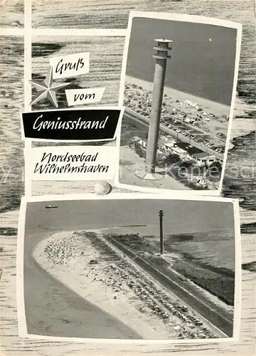 AK / Ansichtskarte Wilhelmshaven Geniusstrand Leuchtturm Fliegeraufnahme Kat. Wilhelmshaven