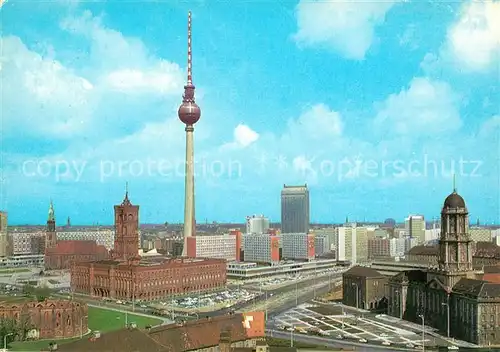 AK / Ansichtskarte Berlin Stadtpanorama Zentrum Fernsehturm Hauptstadt der DDR Kat. Berlin