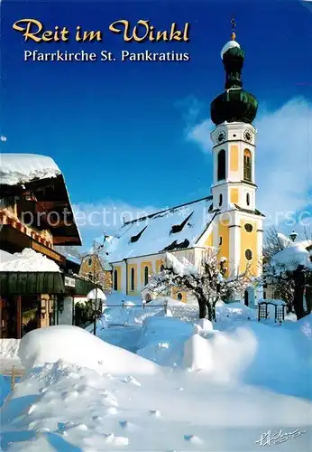 AK / Ansichtskarte Reit Winkl Pfarrkirche St Pankratius im Winter Kat. Reit im Winkl