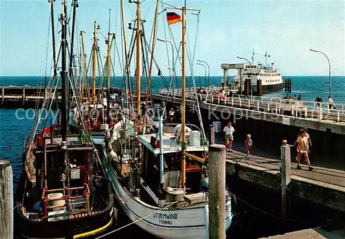 AK / Ansichtskarte List Sylt Nordseebad Hafen Autofaehre