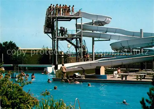 AK / Ansichtskarte Groemitz Ostseebad Schwimmbad Wasserrutsche Kat. Groemitz