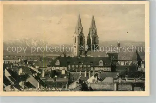 AK / Ansichtskarte Wiener Neustadt mit Hochschneeberg Kat. Wiener Neustadt
